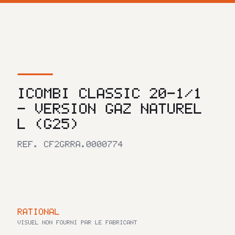 iCombi Classic 20-1/1 - version gaz naturel L (G25)
