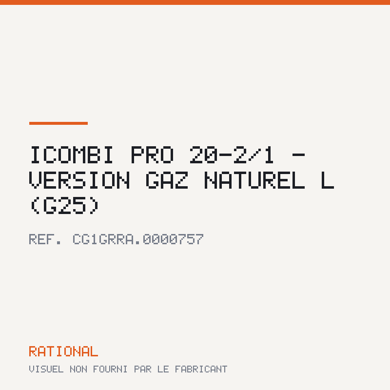iCombi Pro 20-2/1 - version gaz naturel L (G25)