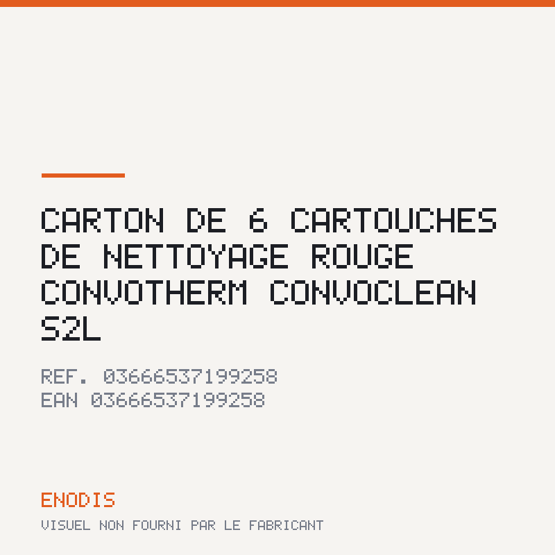 Carton de 6 Cartouches de nettoyage rouge Convotherm ConvoClean S2L