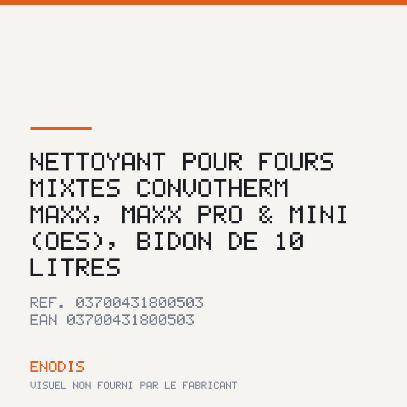 Nettoyant pour fours mixtes Convotherm Maxx, Maxx Pro & Mini (OES), bidon de 10 litres