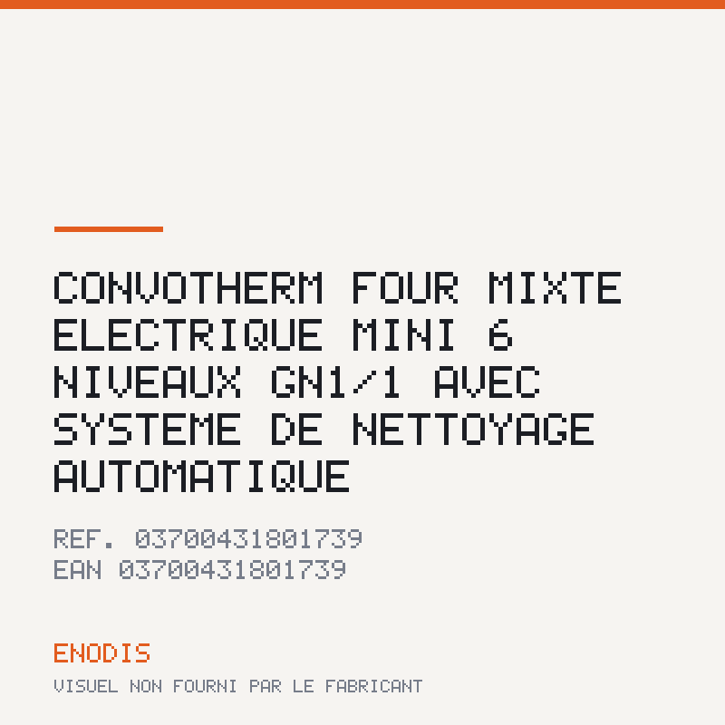CONVOTHERM Four Mixte Electrique Mini 6 Niveaux GN1/1 avec système de nettoyage automatique