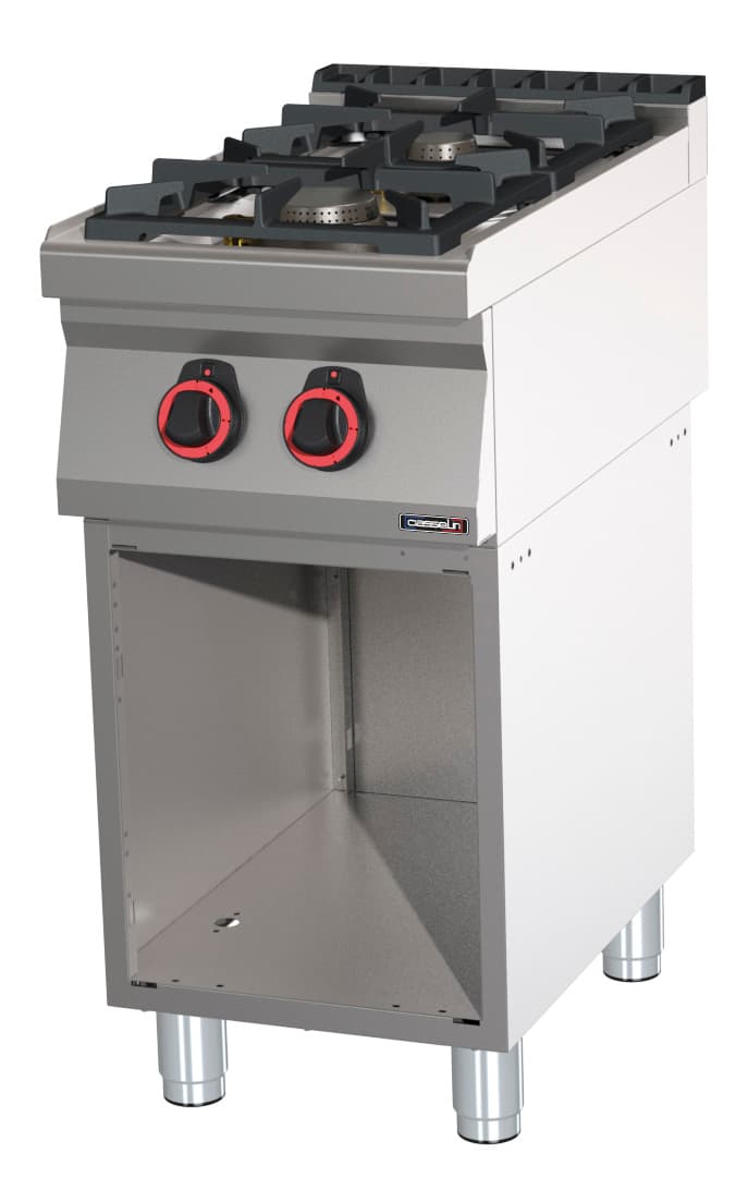Fourneau gaz 2 feux avec soubassement HP 40