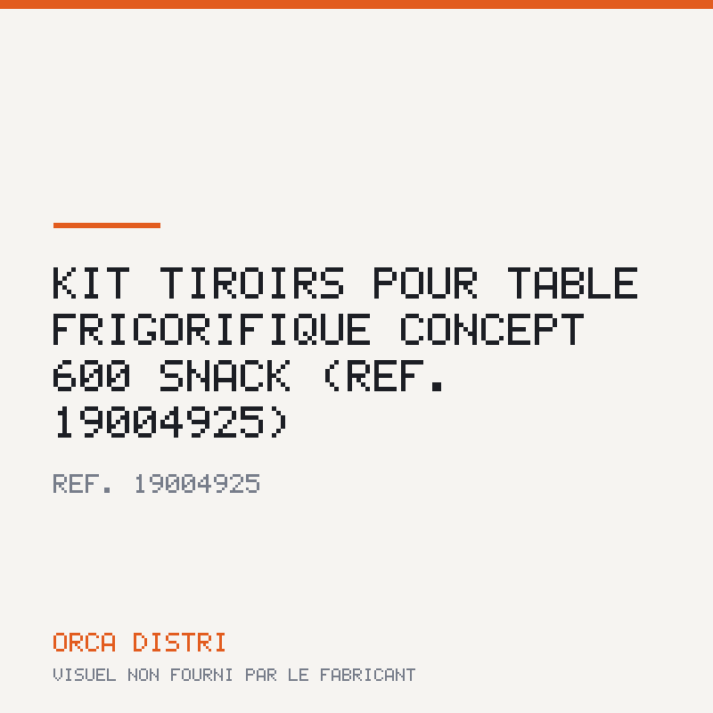 Kit tiroirs pour table frigorifique CONCEPT 600 Snack (réf. 19004925)