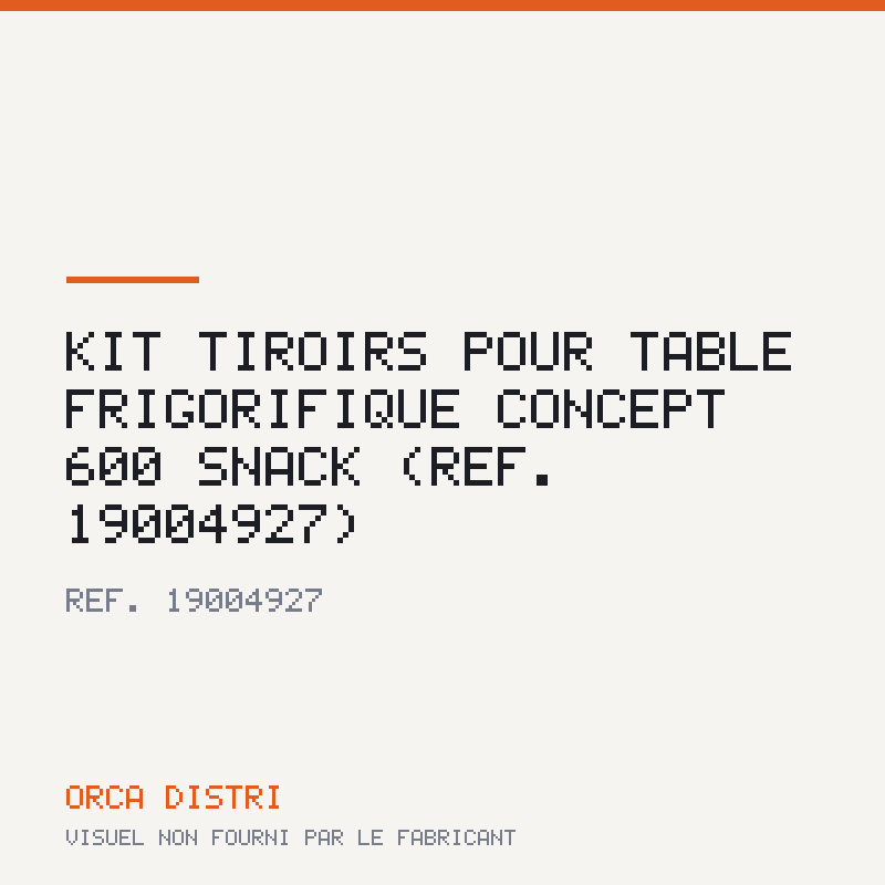 Kit tiroirs pour table frigorifique CONCEPT 600 Snack (réf. 19004927)