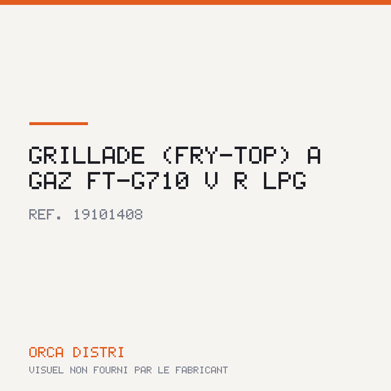 Grillade (fry-top) À gaz FT-G710 V R LPG