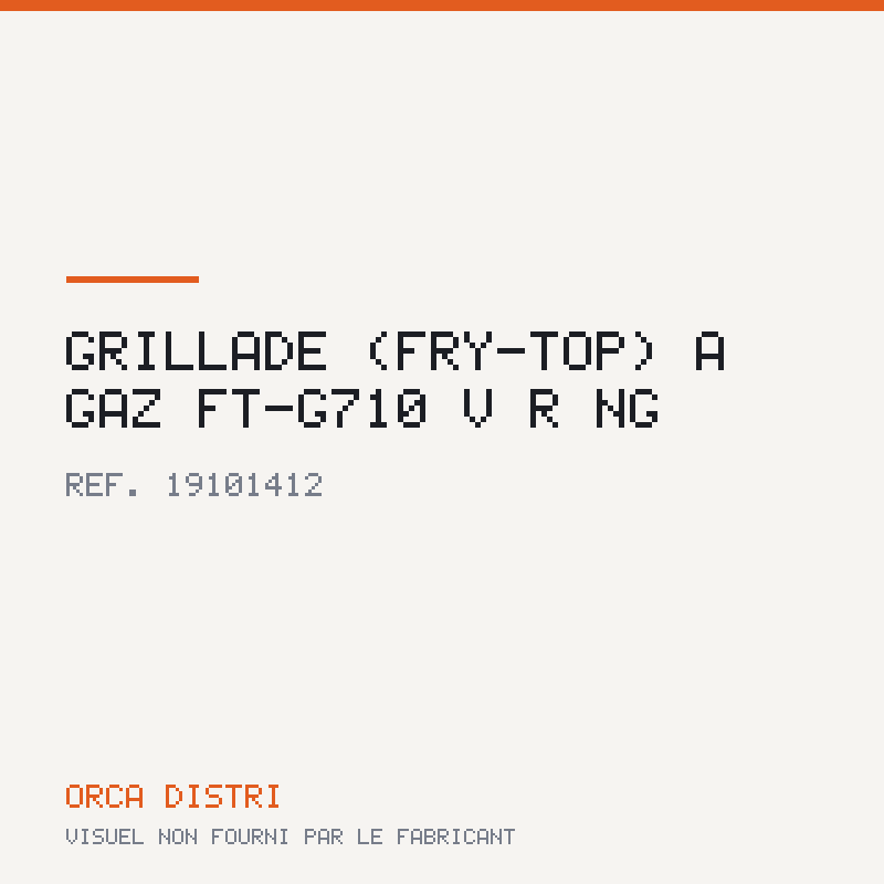 Grillade (fry-top) À gaz FT-G710 V R NG