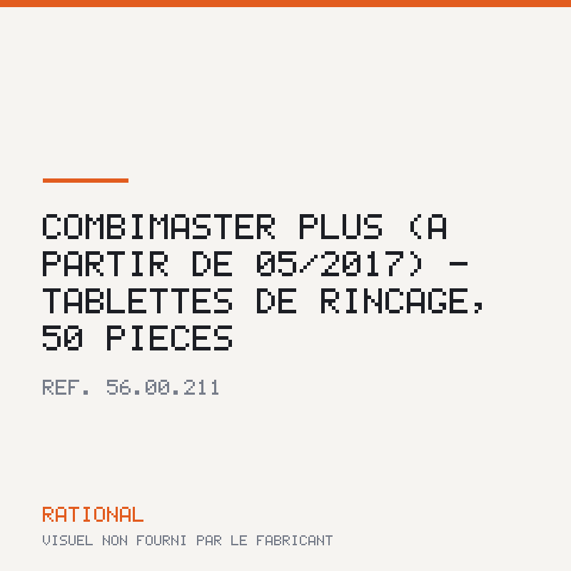 CombiMaster Plus (à partir de 05/2017) - Tablettes de rinçage, 50 pièces