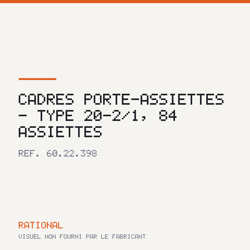 Cadres porte-assiettes - Type 20-2/1, 84 assiettes