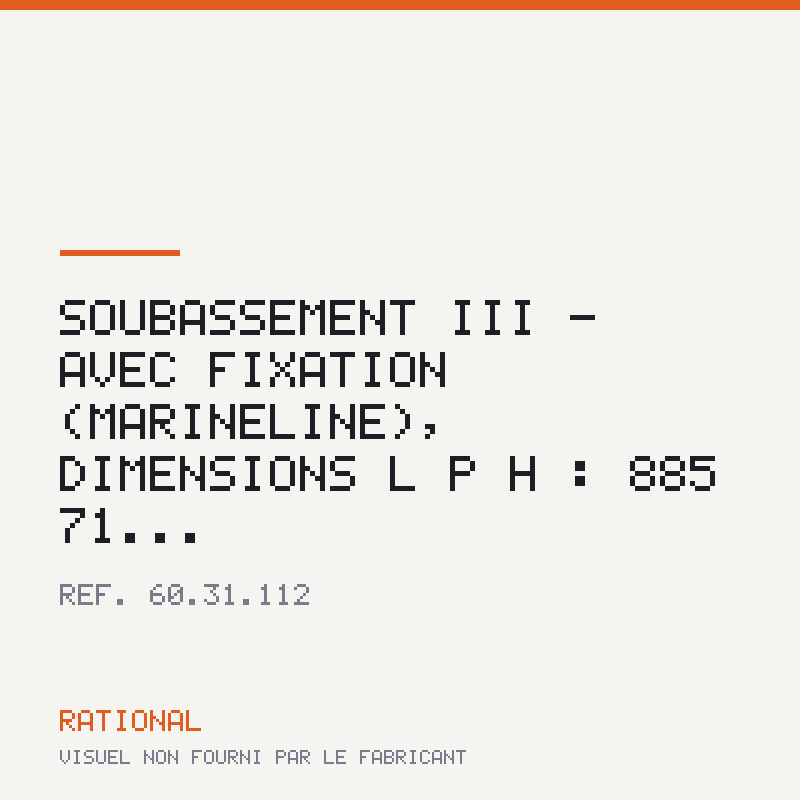 Soubassement III - Avec fixation (MarineLine), dimensions L | P | H : 885 | 71...