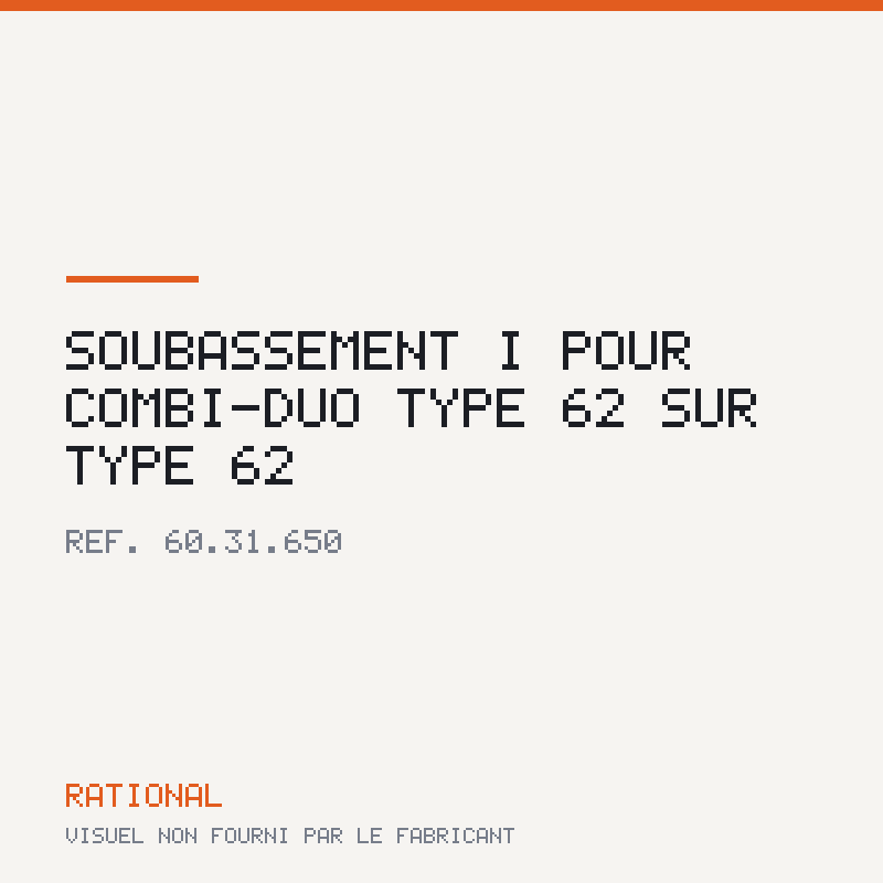 Soubassement I pour Combi-Duo type 62 sur type 62