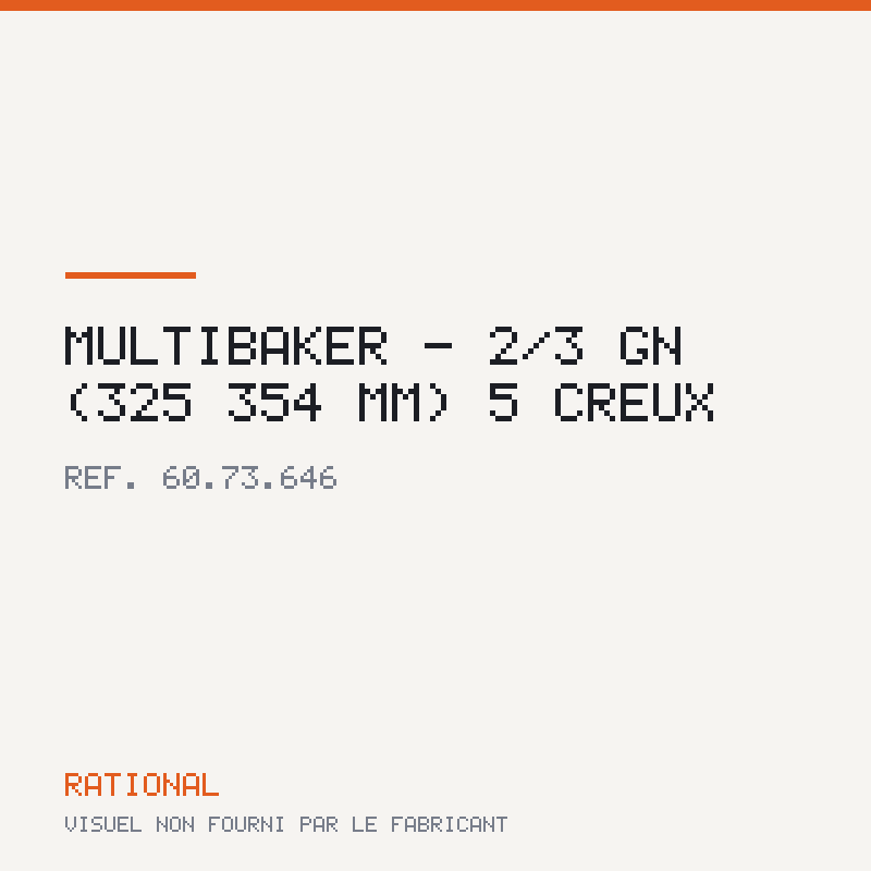 Multibaker - 2/3 GN (325 × 354 mm) 5 creux