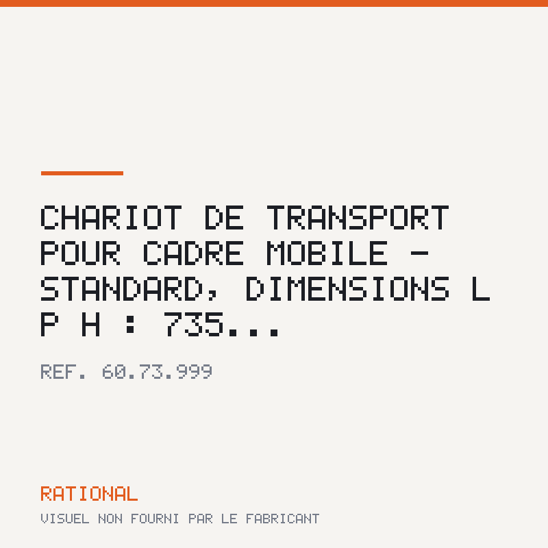 Chariot de transport pour cadre mobile - Standard, dimensions L | P | H : 735...