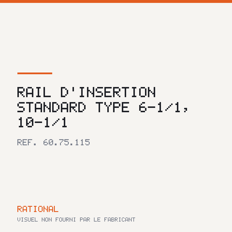 Rail d'insertion standard type 6-1/1, 10-1/1