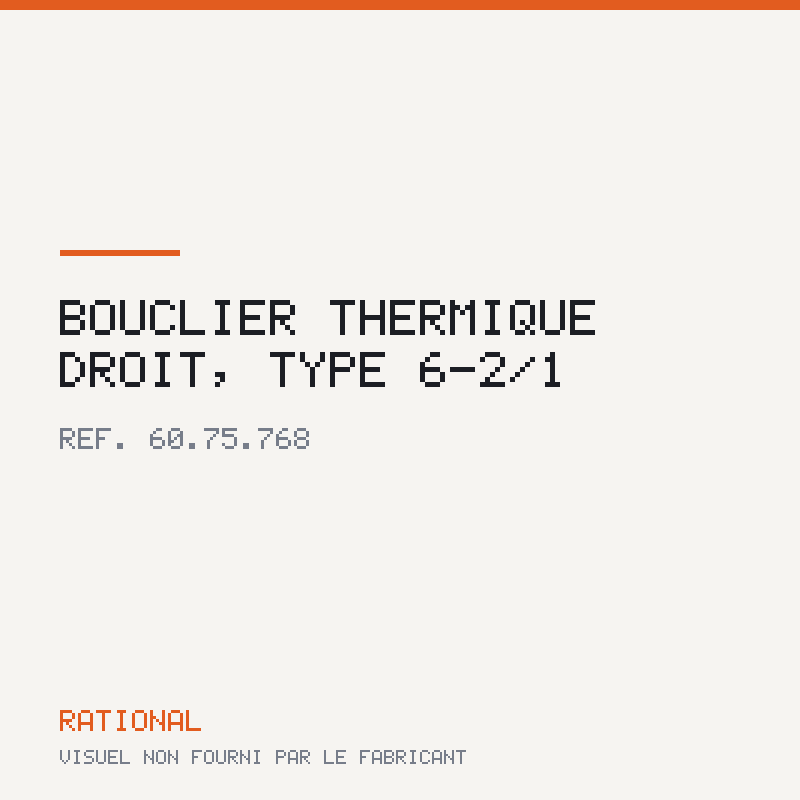 Bouclier thermique droit, type 6-2/1