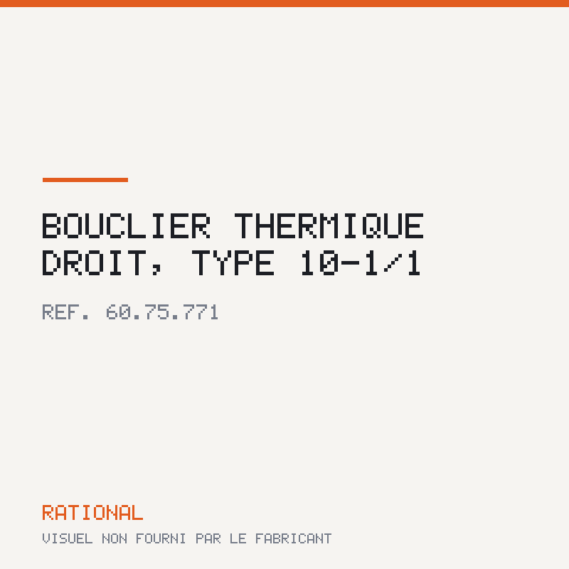 Bouclier thermique droit, type 10-1/1