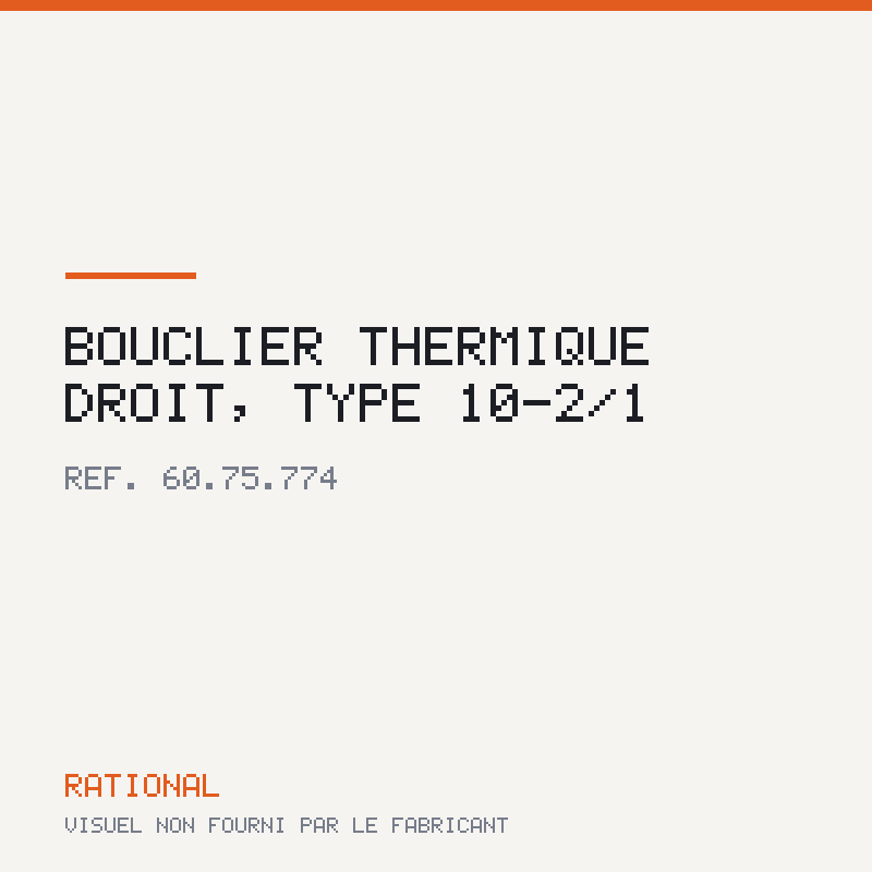 Bouclier thermique droit, type 10-2/1