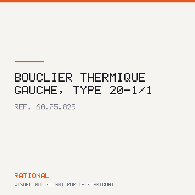 Bouclier thermique gauche, type 20-1/1