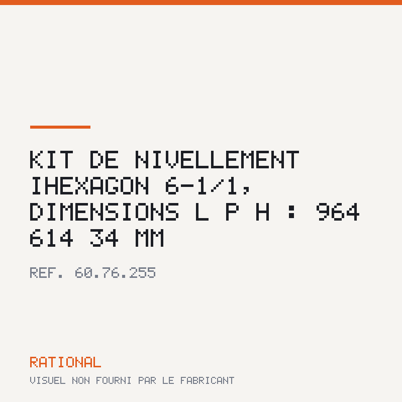 Kit de nivellement iHexagon 6-1/1, dimensions L | P | H : 964 | 614 | 34 mm