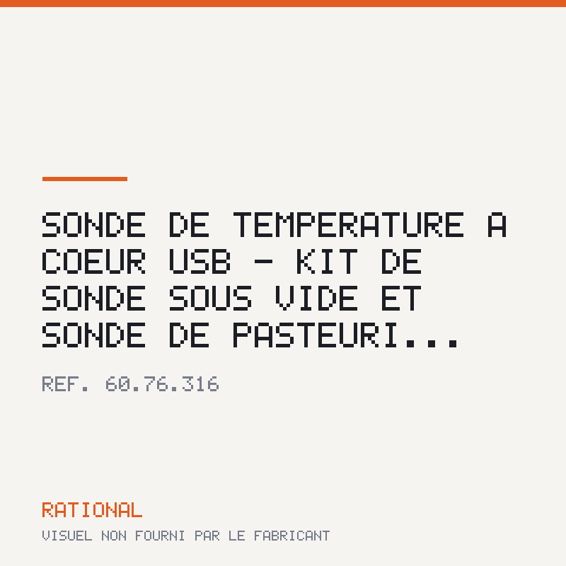 Sonde de température à coeur USB - Kit de sonde sous vide et sonde de pasteuri...