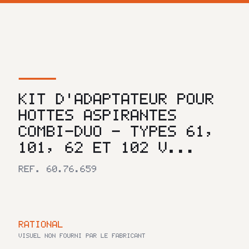 Kit d'adaptateur pour hottes aspirantes Combi-Duo - Types 61, 101, 62 et 102 v...