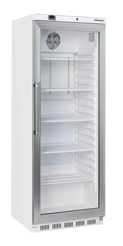 Armoire positive vitrée 400 L Blanche