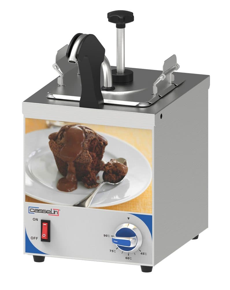 Distributeur à sauce avec pompe et bec chauffant