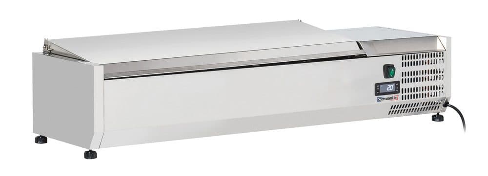 Saladette à poser 5 x GN 1/4 avec couvercle