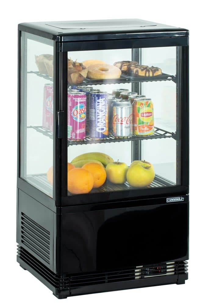 Mini vitrine réfrigérée positive 58L Noire