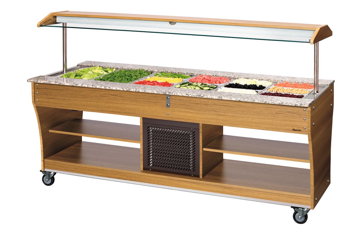 Chariot buffet, froid, 6x 1/1 GN