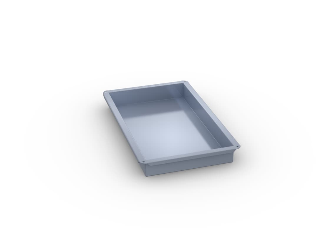 Plat en granit émaillé - 1/1 GN (325 × 530 mm), 60 mm de profondeur