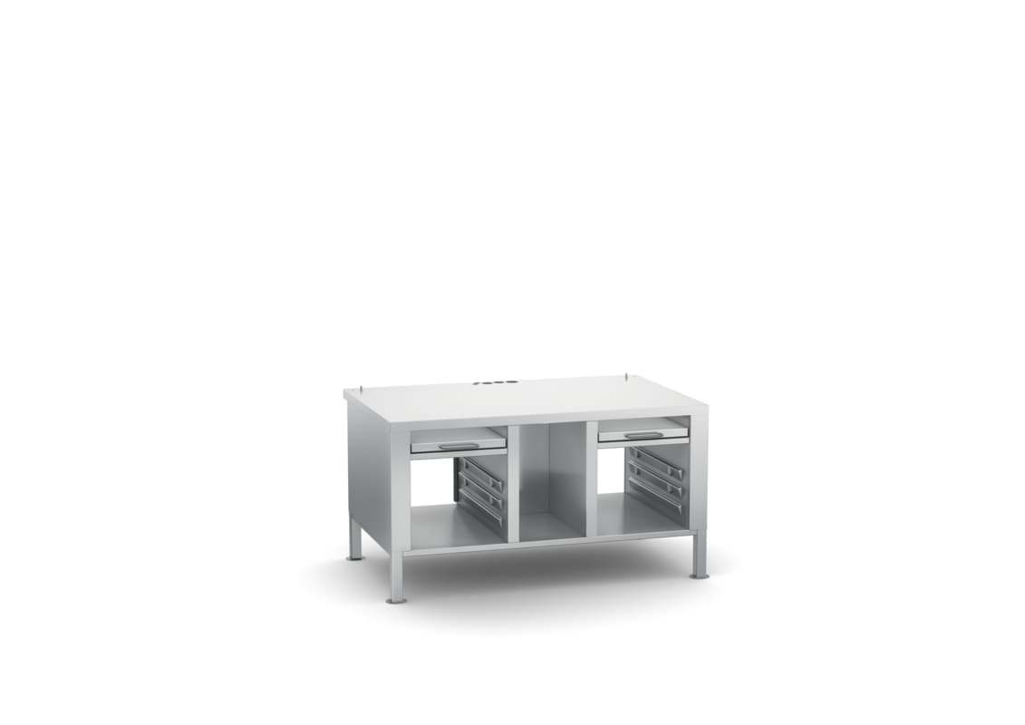Soubassement avec pieds en acier inoxydable - Type 2-XS, dimensions L | P | H...
