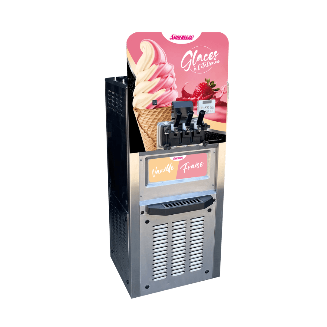 MACHINE À GLACE A L’ITALIENNE
SUR ROULETTES