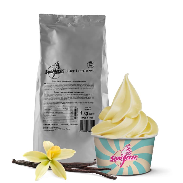 PREPARATION GLACE A L'ITALIENNE
VANILLE
