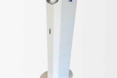 Distributeur ACIER PEINT BLANC sans contact de gel mains libres « Capacité 5 litres »