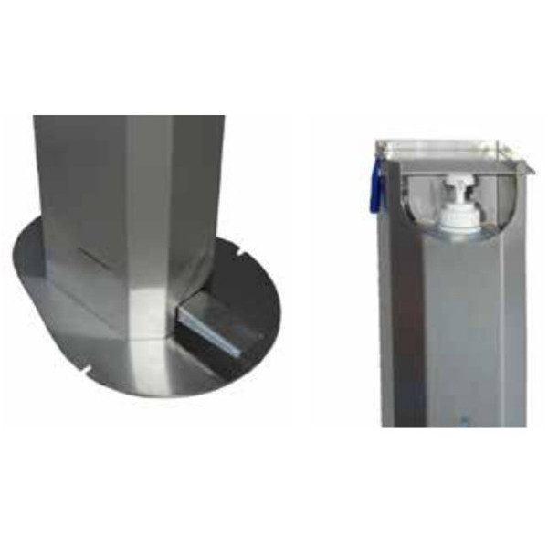 Distributeur INOX sans contact de gel hydro alcoolique mains libres « Capacité 5 litres »