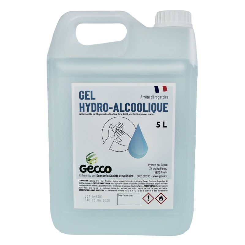 Bidon 5 litres Gel HydroAlcoolique