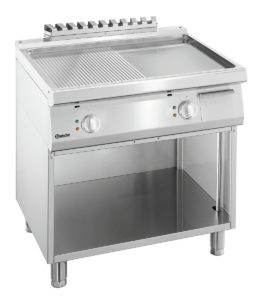 Plaque grill 700, L600, 1/2-1/2 SO