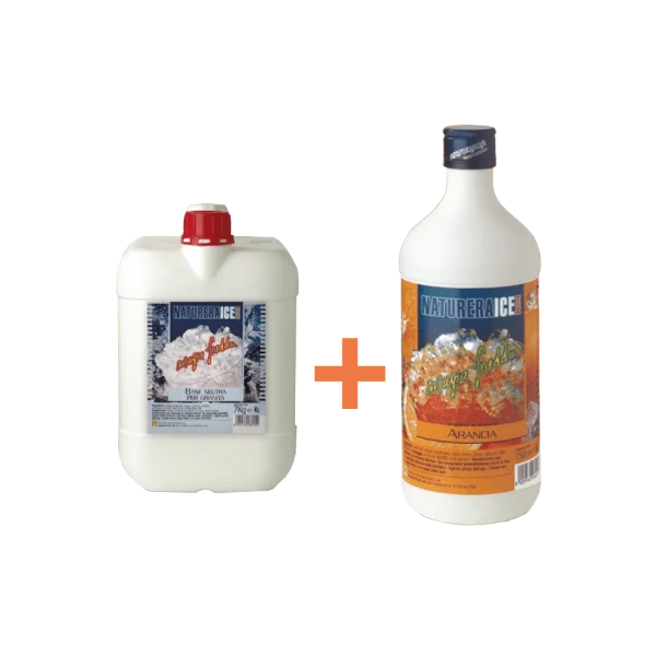 Granité : préparation base neutre plus sirop