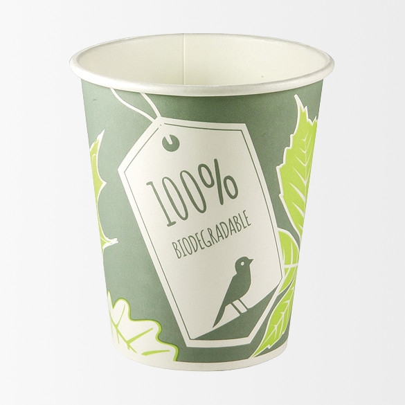Gobelet Bio 20/30 cl Carton/PLA décors “feuilles” | Consommables Thé/Café