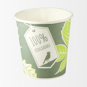 Gobelet Bio 10 cl Carton/PLA décors “feuilles”
