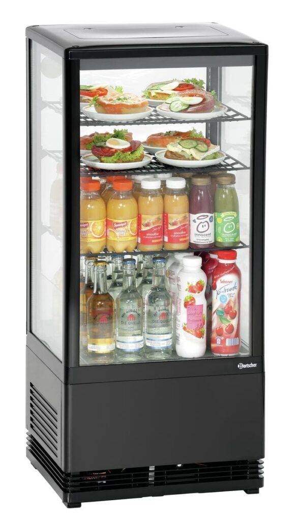 Mini vitrine réfrigérée 78 L noire Mini vitrine réfrigérée 78 L noire