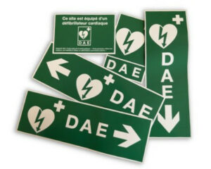 Le défibrillateur HeartSine Samaritan Pad 360P | Kit signalétique normalisé 5 pièces