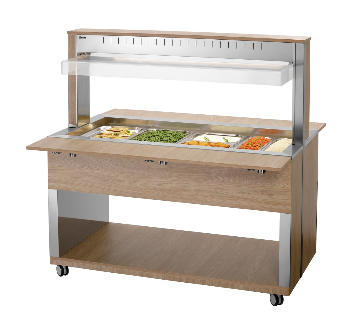 Chariot de buffet pour plats chauds