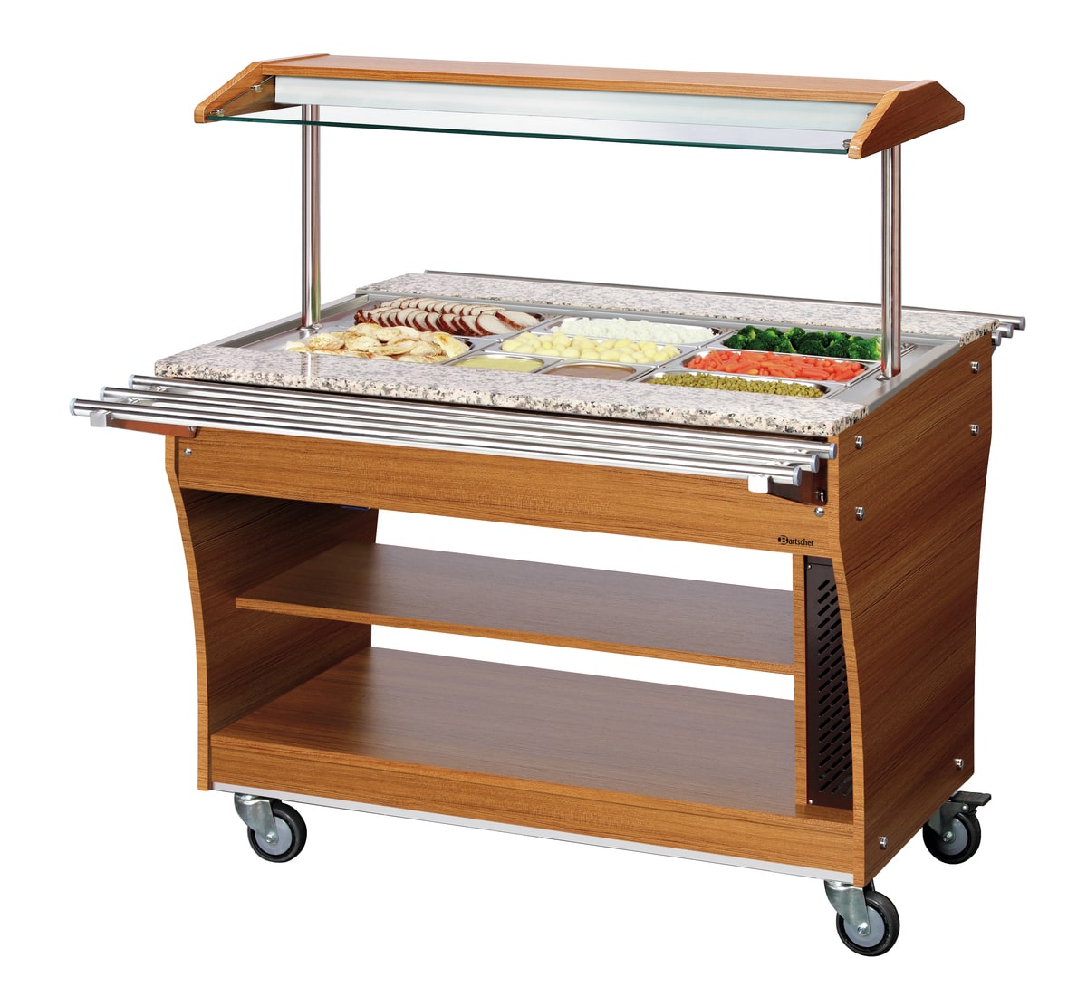 Chariot buffet, chaud, 3x 1/1GN