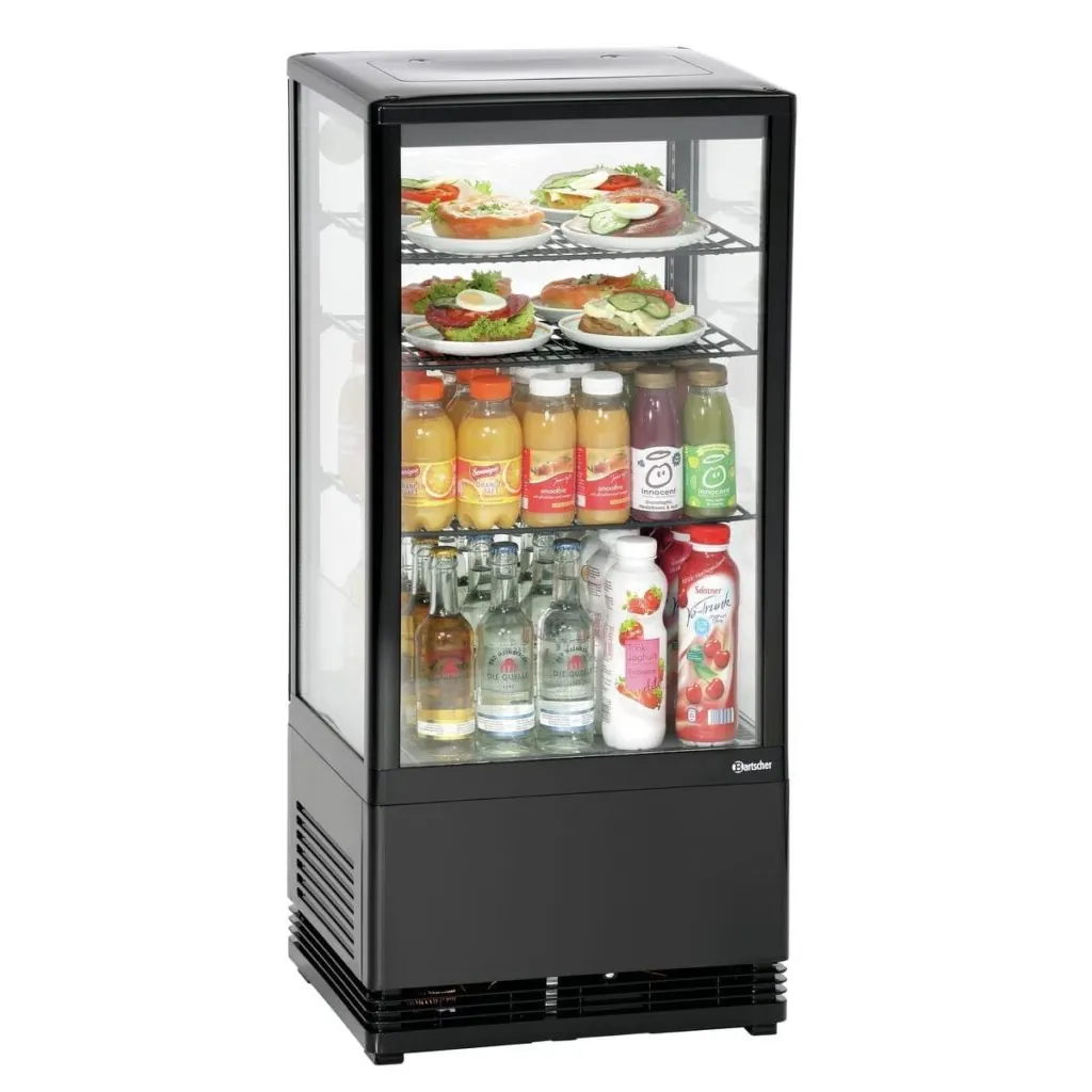 Mini vitrine réfrigérée 78 L, noire Mini vitrine réfrigérée 78 L, noire