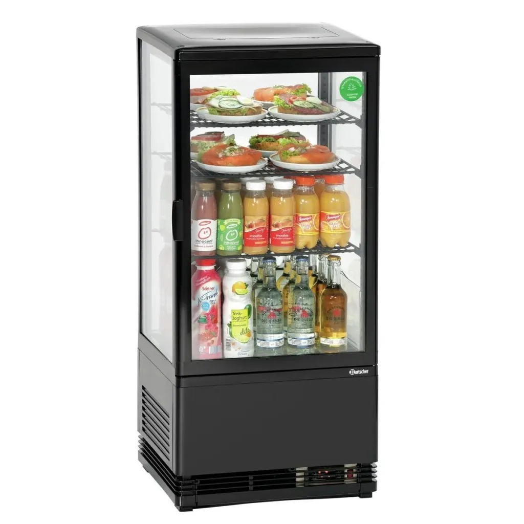 Mini vitrine réfrigérée 78 L, noire Mini vitrine réfrigérée 78 L, noire
