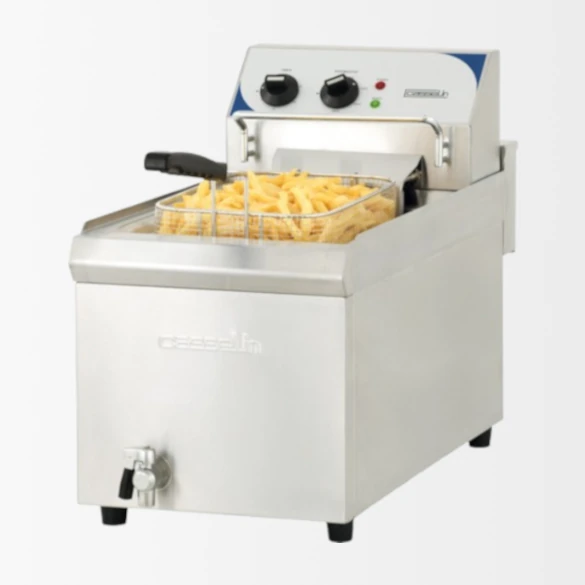 Friteuse électrique avec vanne de vidange 10 litres haut rendement