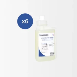 Lot de 6 - Liquide de lavage pour lave-verres 1L